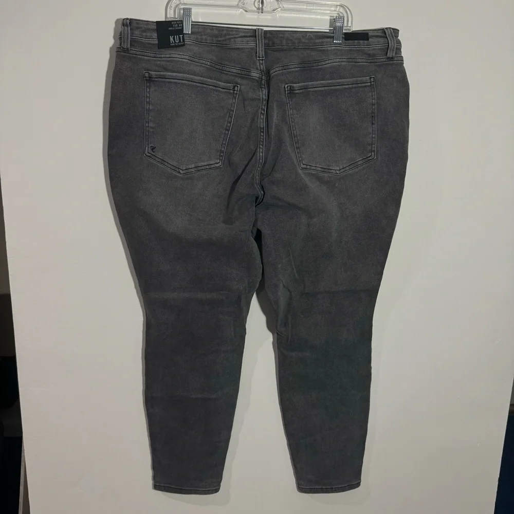 NWT Stitch Fix Kut From The Kloth High Rise Fab Ab‎ Ankle Skinny Gray Size 24W